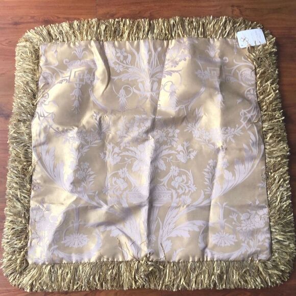 NEW Sweet dreams Neiman Marcus. Extra large, pillow, sham, gold fringe. ￼ - Picture 1 of 4